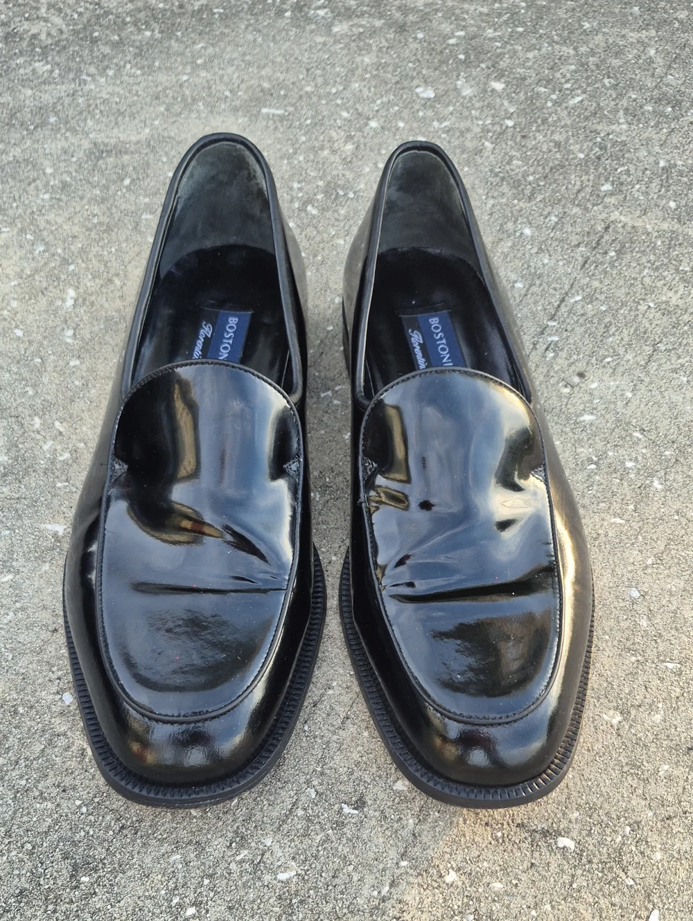 Bostonian (ITALY) Men's Florentine Black Patent Leather Slip-On Luxury Loafers
